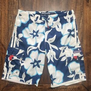 Abercrombie and Fitch Board Shorts Tuggers Men Size 34 XL Floral Hawaiian
